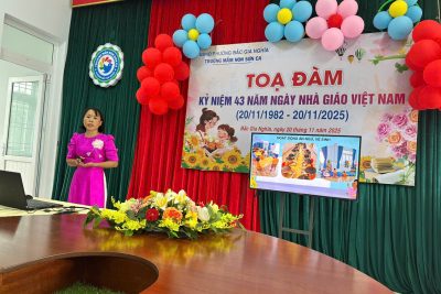 **CHÀO MỪNG 20/11 VÀ PHÁT ĐỘNG HỘI THI GIÁO VIÊN DẠY GIỎI CẤP TRƯỜNG NĂM HỌC 2025–2026 TRƯỜNG MẦM NON SƠN CA**